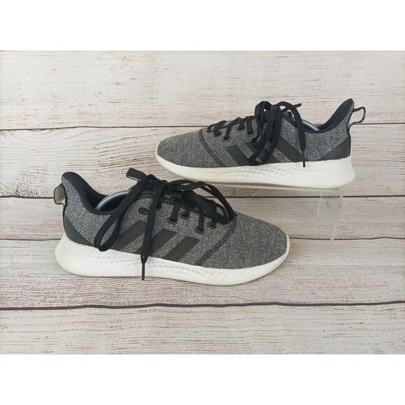 Adidas Puremotion Womens Sz 8.5 Gray Black Running Shoes Knit Sneakers - Picture 1 of 9